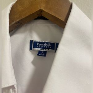 White button-down shirt for suit